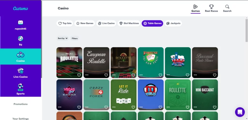 Table Casino Games 