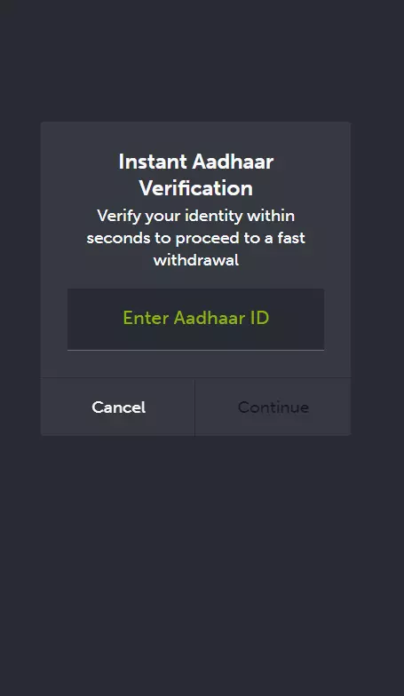 KYC for Withdraw