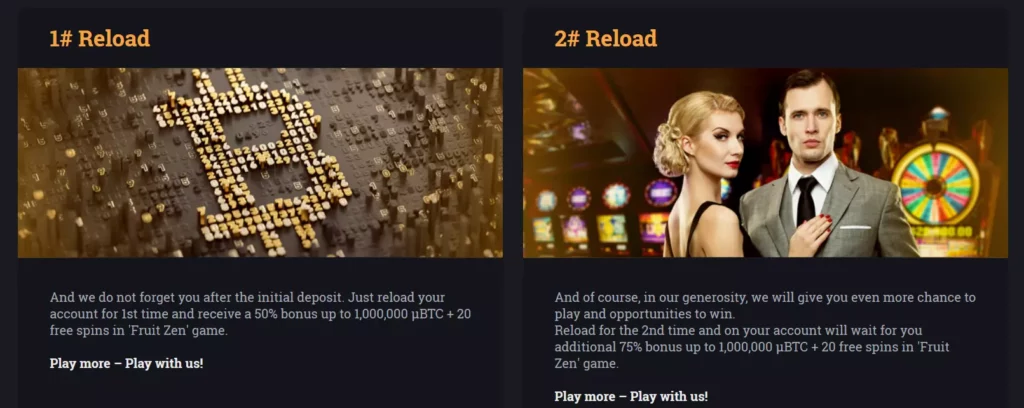 Reload Bonus For Bspin Casino Users