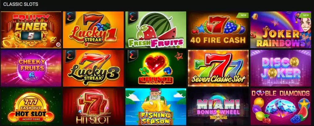 Classic Slots Available On Megapari
